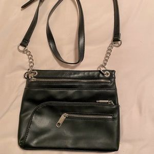 Joe’s Jeans Faux black leather crossbody bag EUC
